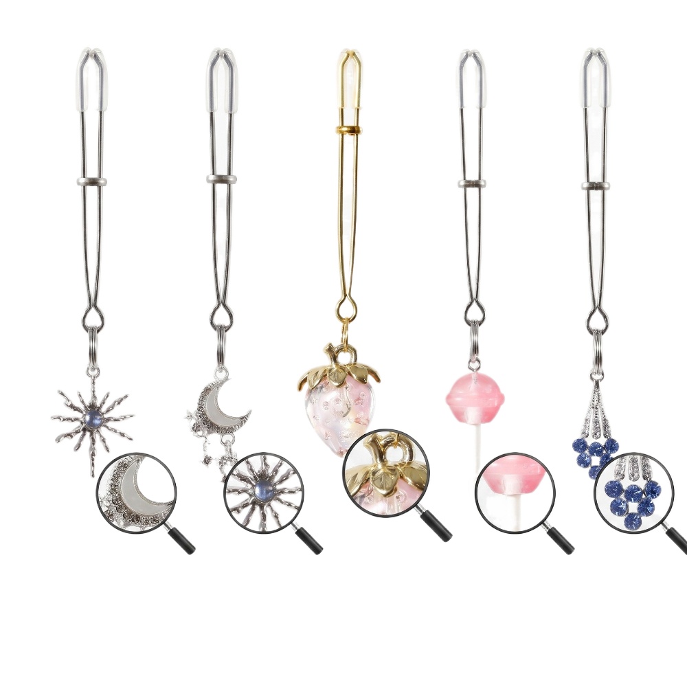 Body Jewelry Charms - 긴 니플 클램프, 조절 가능한 장력과