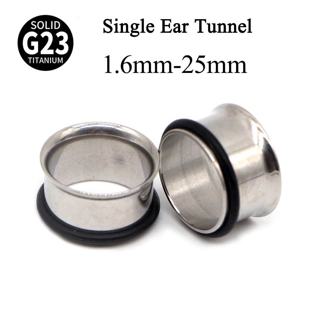 Body Jewelry Gauges - 1 쌍 G23 티타늄 단일 플레어