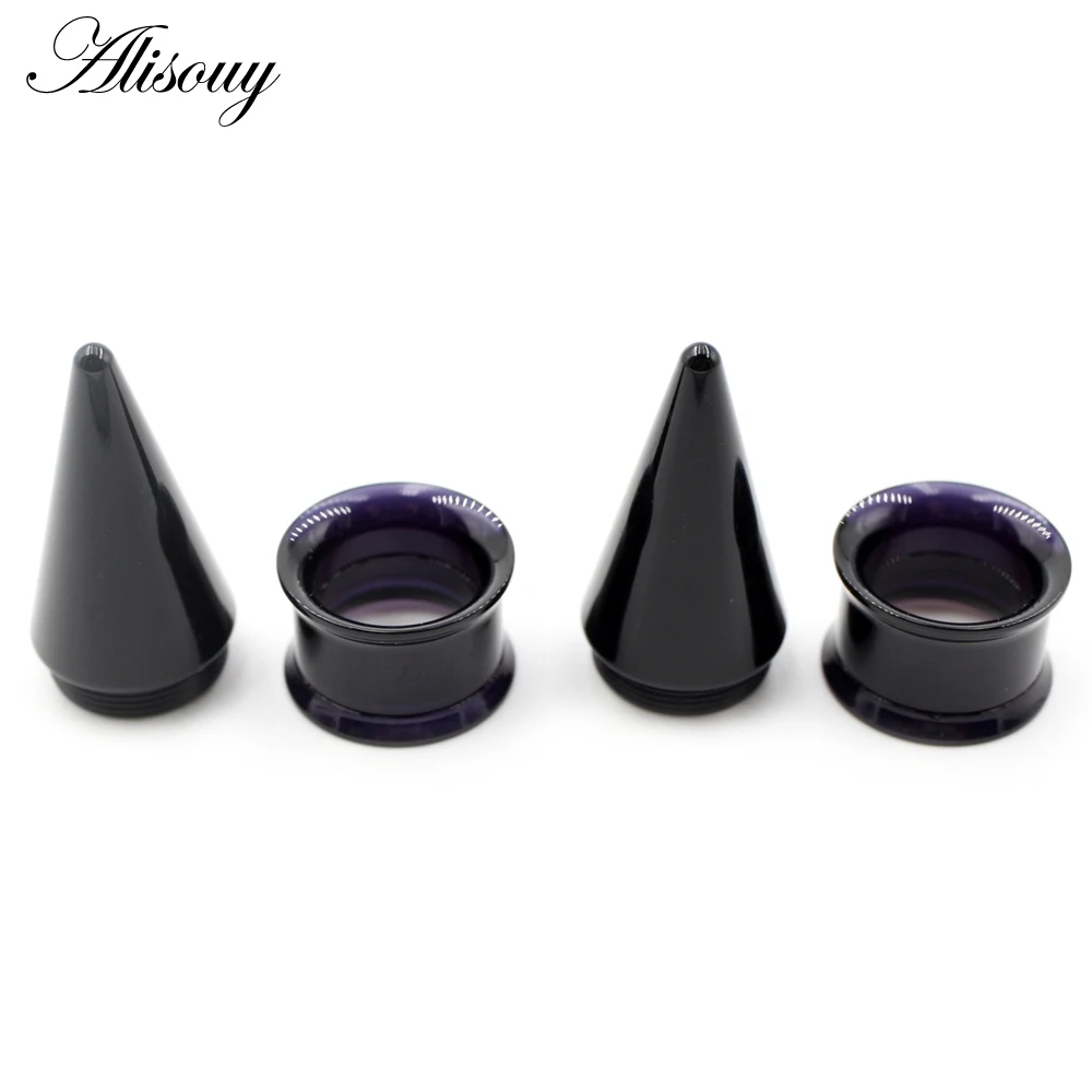 Body Jewelry Gauges - 2개 스파이크 아크릴 귀 플러그 테이퍼