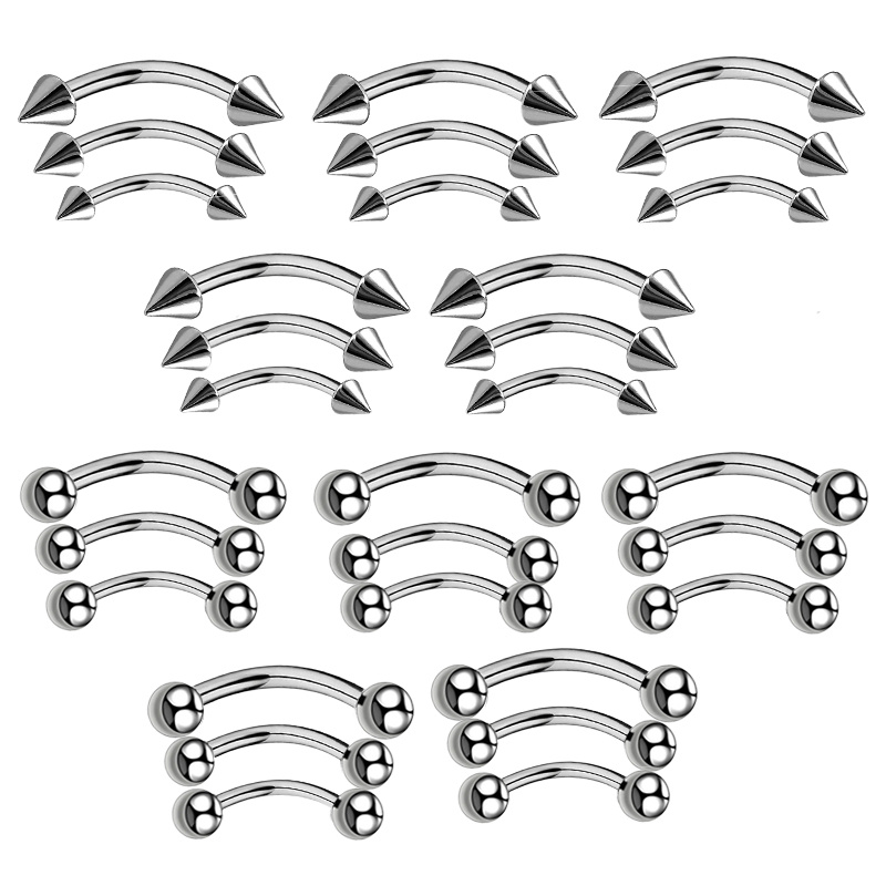 Body Jewelry Gauges - 3PCS 눈썹뼈 피어싱 주얼리 아크 Barbel