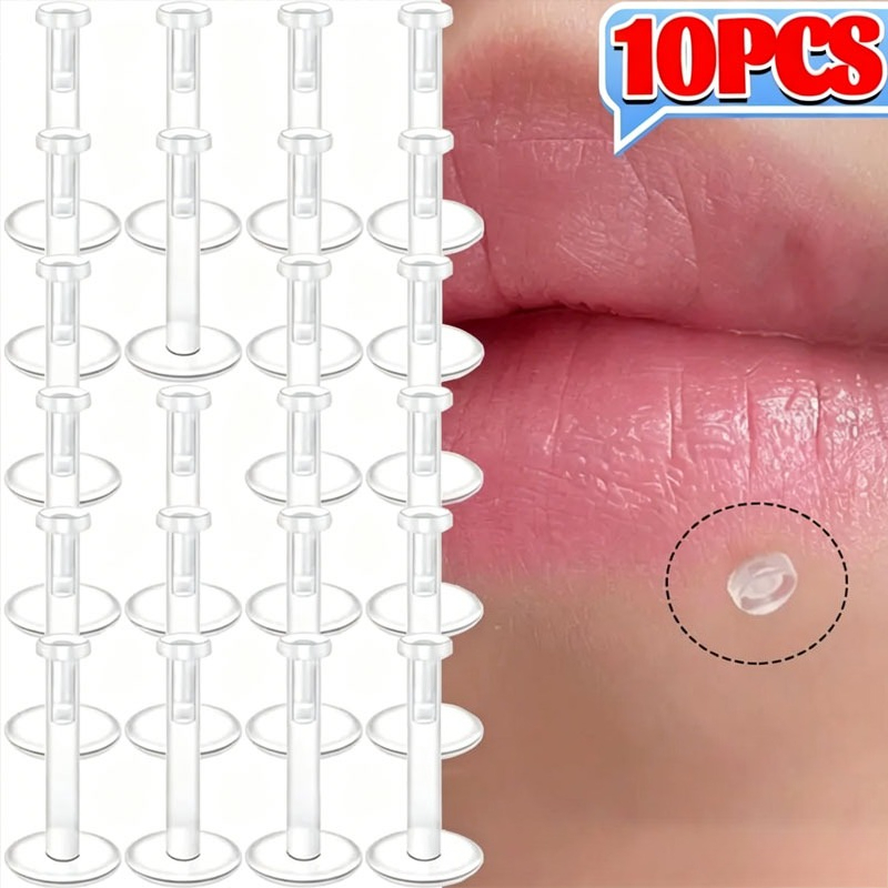 Body Jewelry Gauges - 10개 투명 아크릴 소프트 로드 16