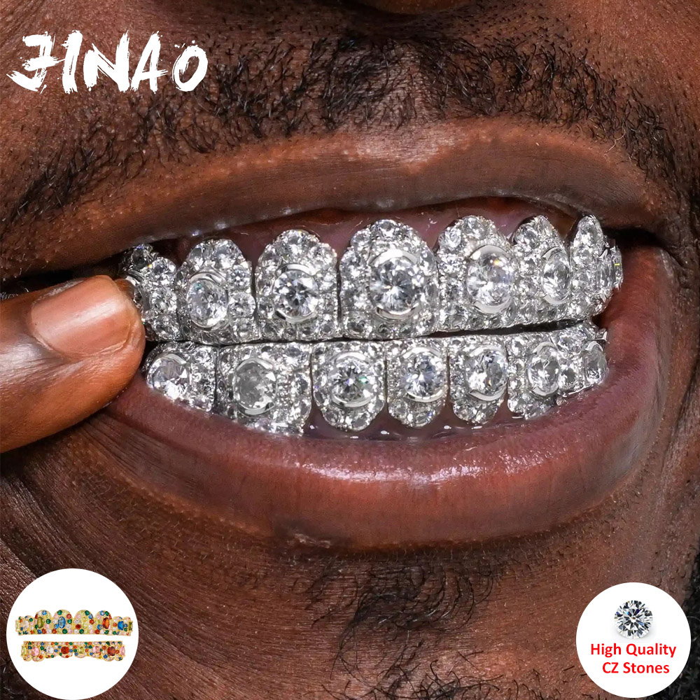 Body Jewelry Men - JINAO 힙합 풀 아이스드 아웃 8개