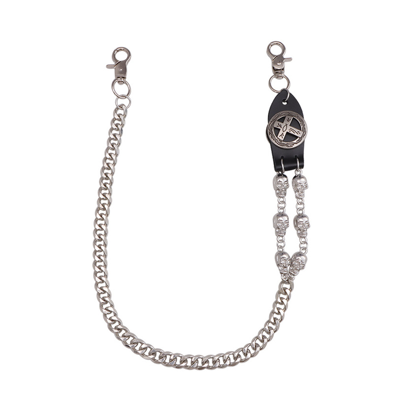 Body Jewelry Charms - 멀티 레이어 팬츠 체인 가죽 크로스