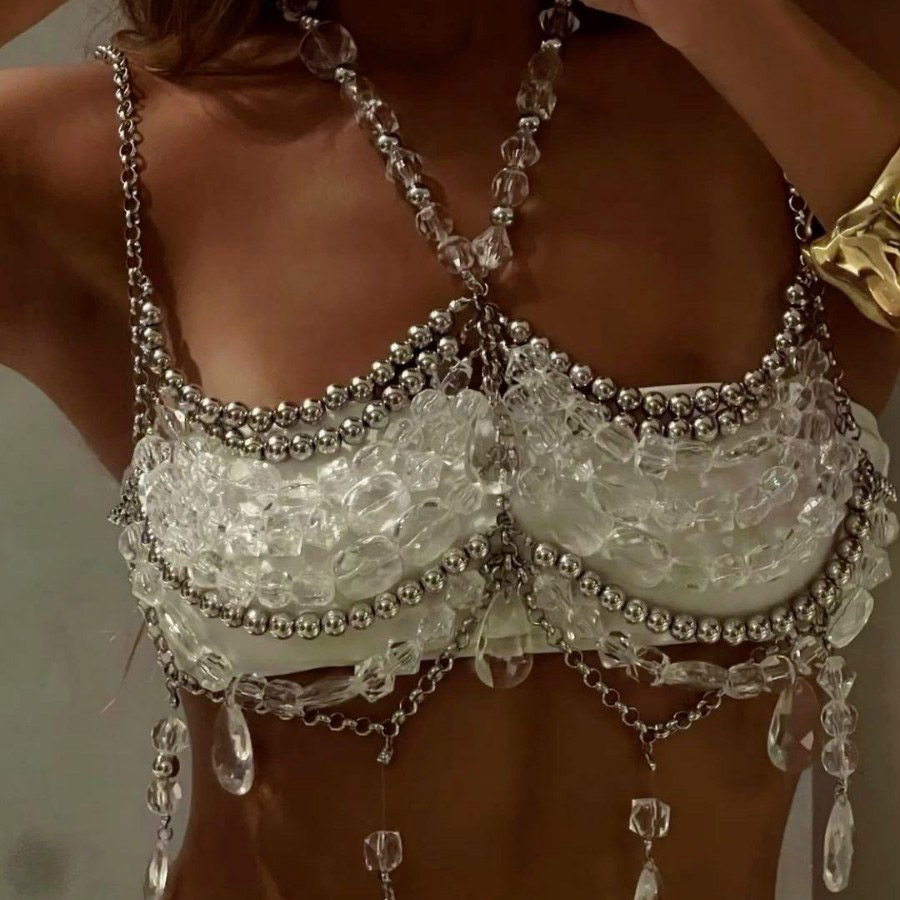 Body Jewelry Vest - 2025 수제 음악 축제 복장 Bralette