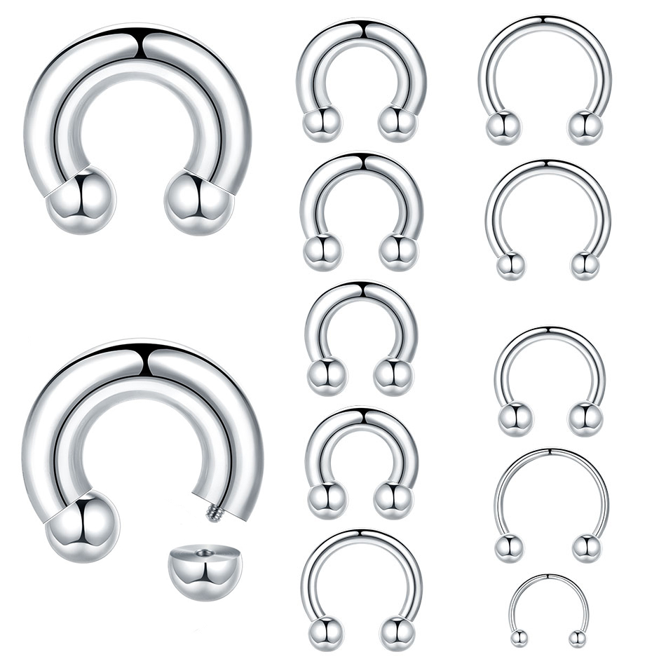 Body Jewelry Gauges - 1개 18G-00G 대형 게이지 스테인리스 스틸