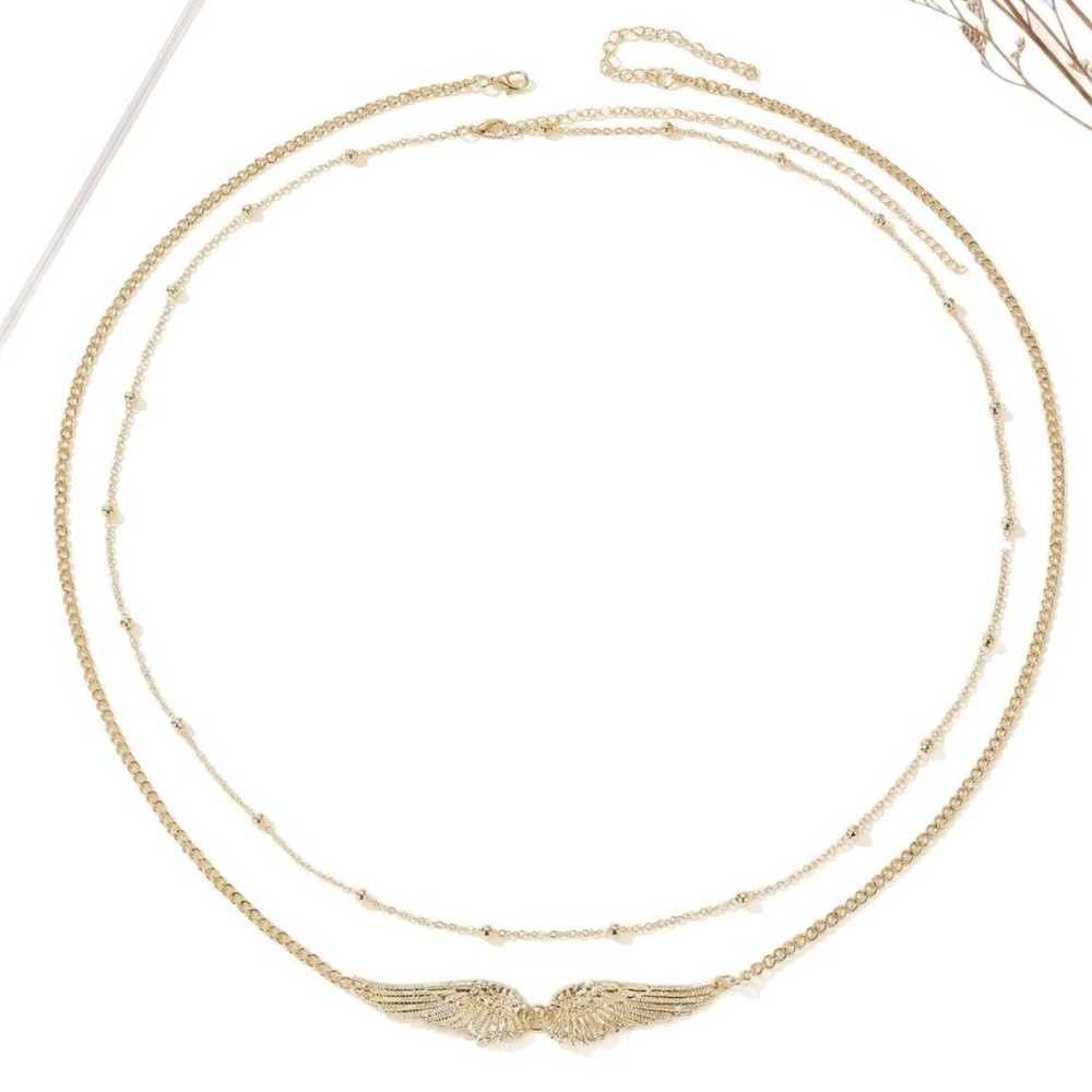 Body Jewelry Charms - 트렌디하고 우아한 이중 레이어 날개 바디